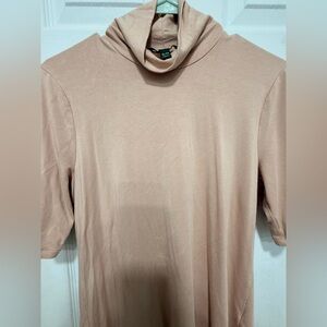 Lauren Ralph Lauren Blush Pink Logo-Accent Tee